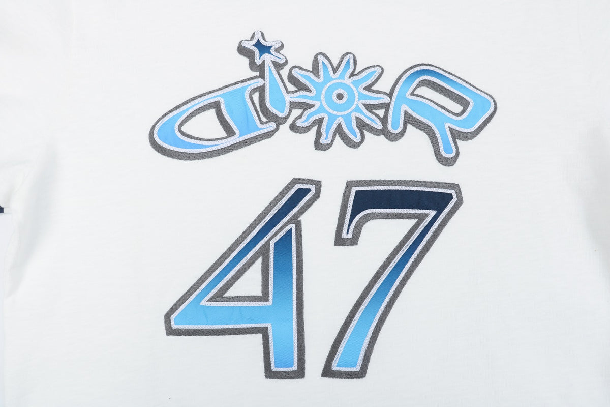 Dior 25SS "47" Graphic Logo Print T-Shirt | White
