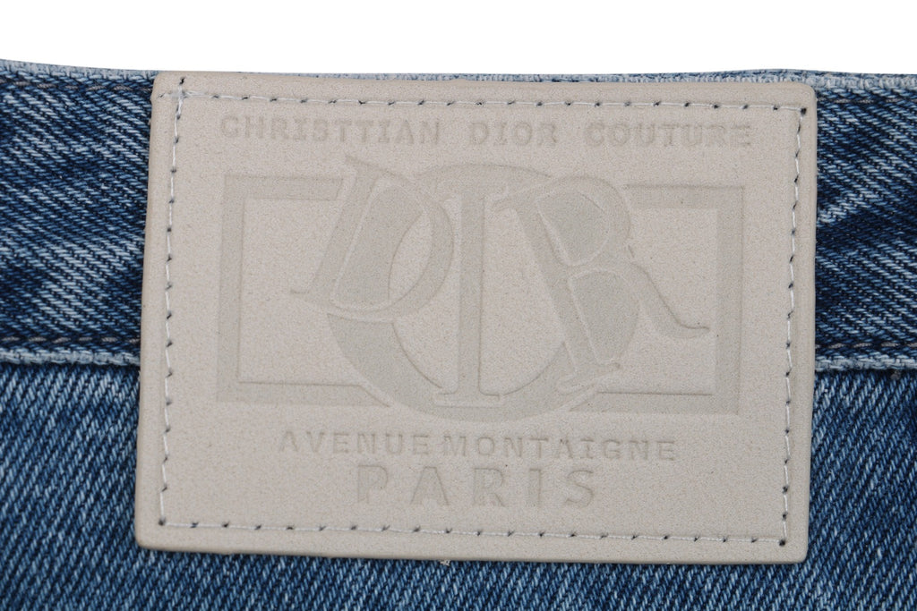 Dior 24SS Lattice-Panel Carpenter Denim Shorts