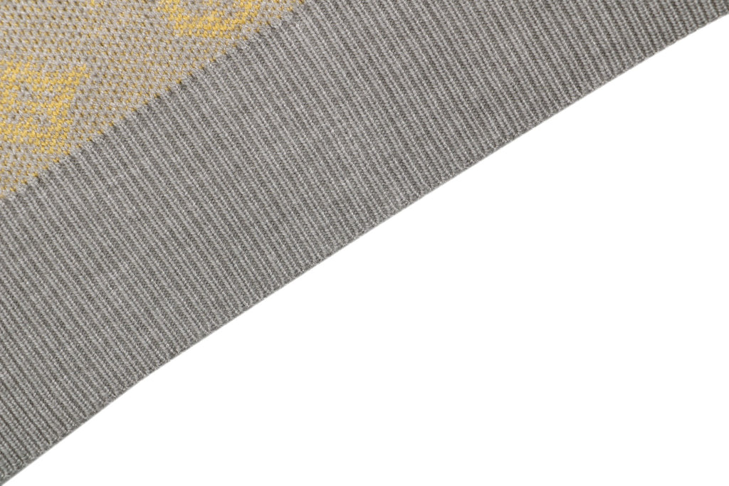 Louis Vuitton All-Over Grey / Gold Monogram Jacquard Cardigan | Grey