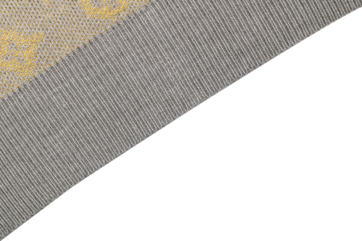 Louis Vuitton All-Over Grey / Gold Monogram Jacquard Cardigan | Grey
