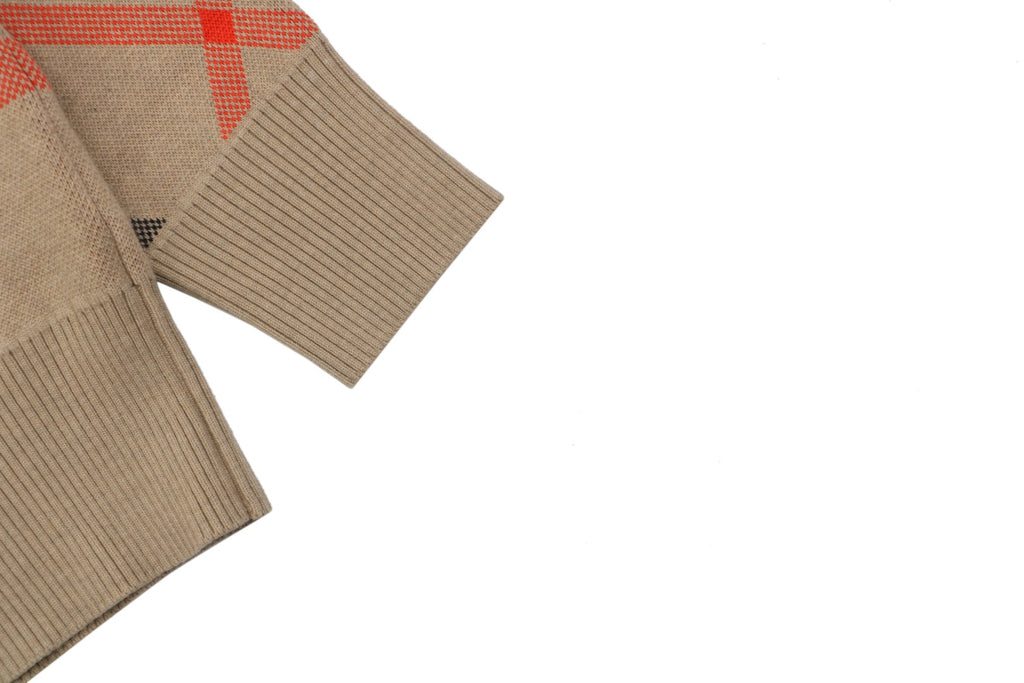 Burberry Exploded Check Jacquard Crewneck Sweater | Archive Beige