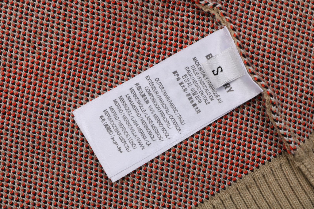 Burberry Exploded Check Jacquard Crewneck Sweater | Archive Beige