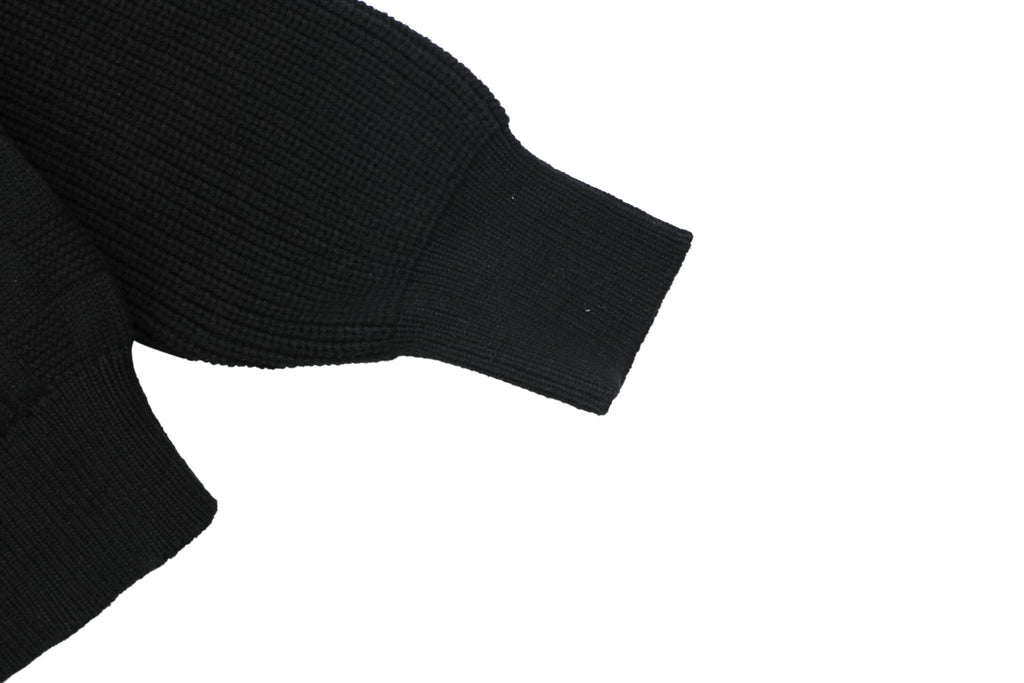 Louis Vuitton Mixed Texture Panel Half-Zip Sweater | Black