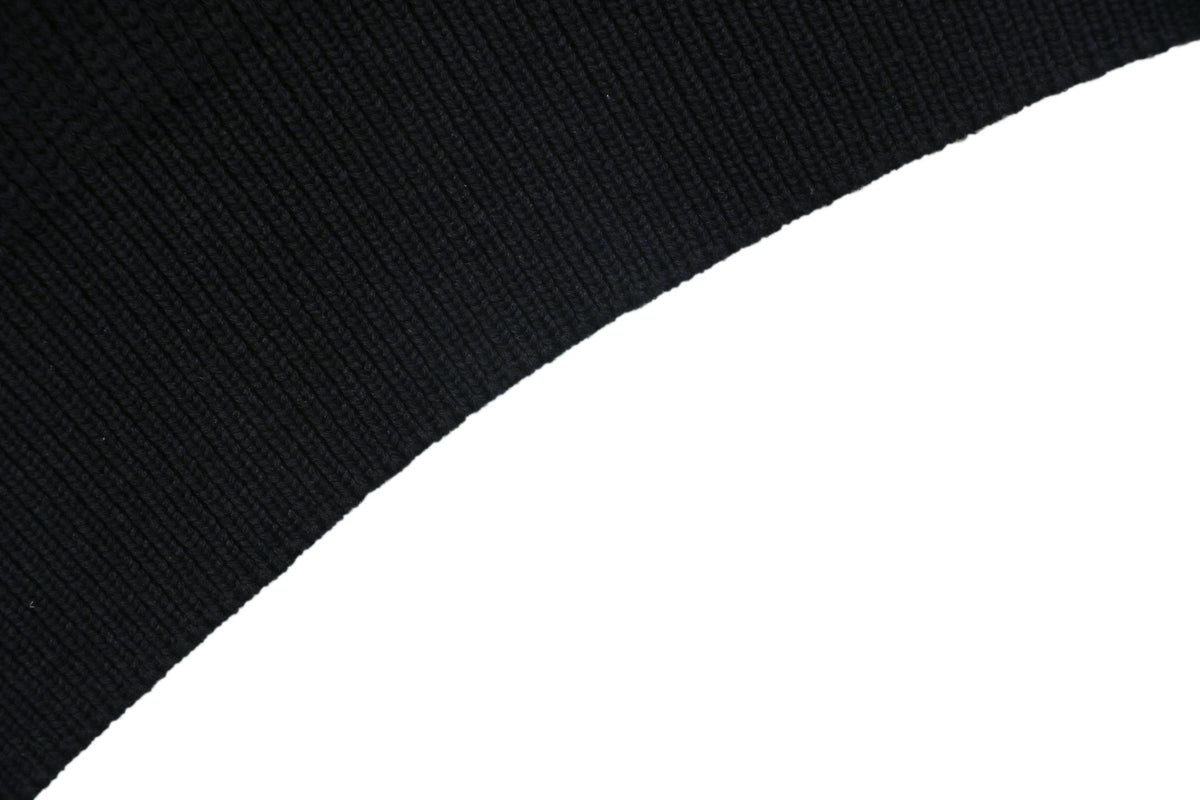 Louis Vuitton Mixed Texture Panel Half-Zip Sweater | Black