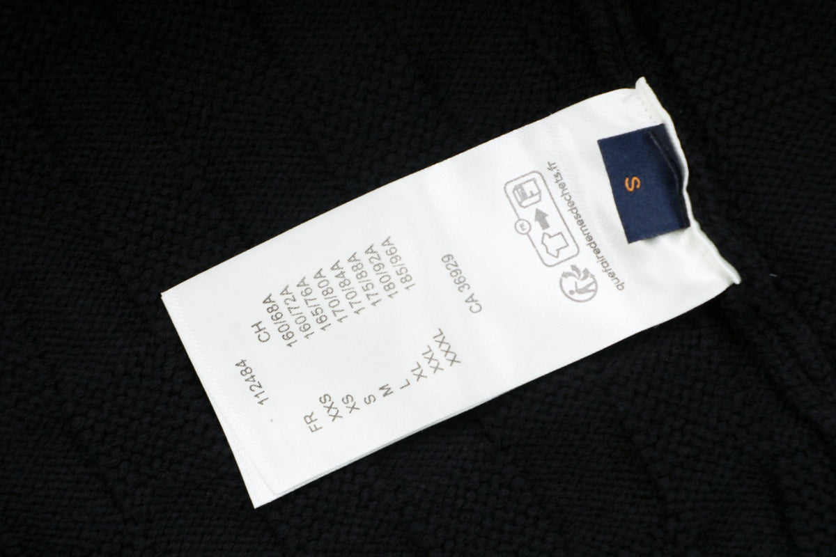 Louis Vuitton Mixed Texture Panel Half-Zip Sweater | Black