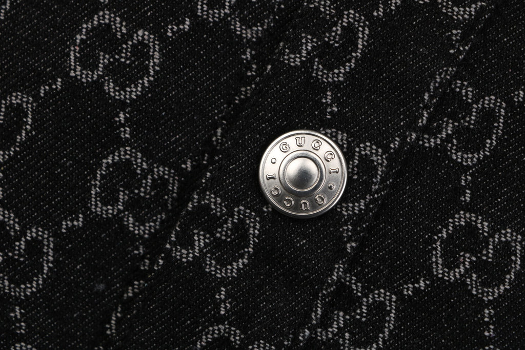 Gucci All-Over GG Supreme Tonal Print Shirt Jacket | Black