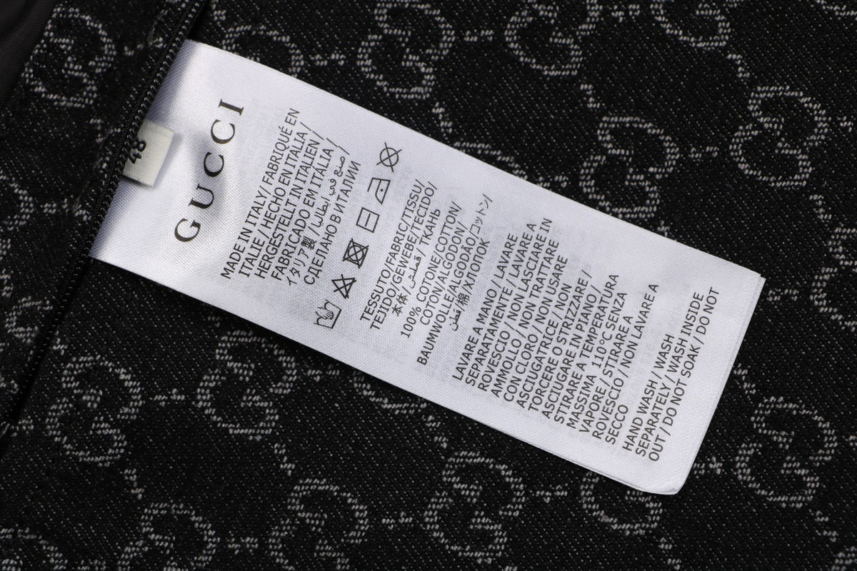 Gucci All-Over GG Supreme Tonal Print Shirt Jacket | Black