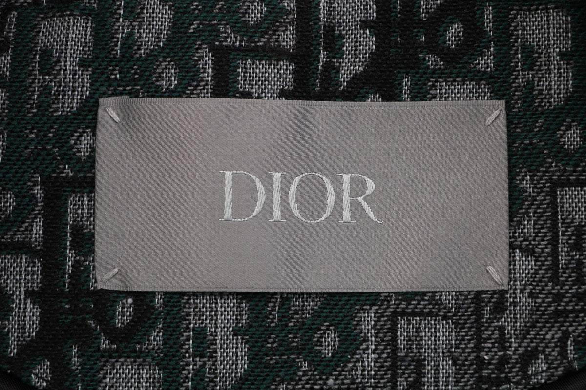 Dior All-Over Oblique Gradient Bomber Jacket | Black / Dark Green