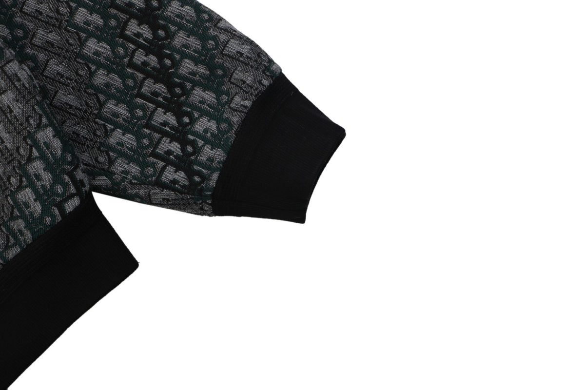 Dior All-Over Oblique Gradient Bomber Jacket | Black / Dark Green