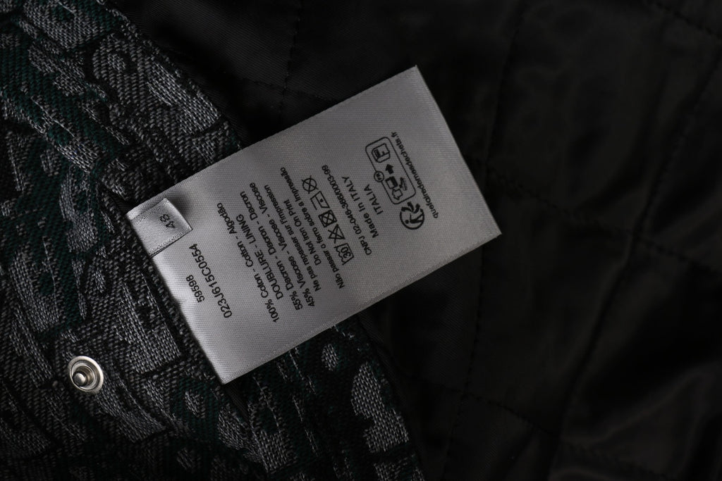 Dior All-Over Oblique Gradient Bomber Jacket | Black / Dark Green