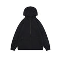 Moncler Tonal Shadow Text Logo Hooded Anorak | Black
