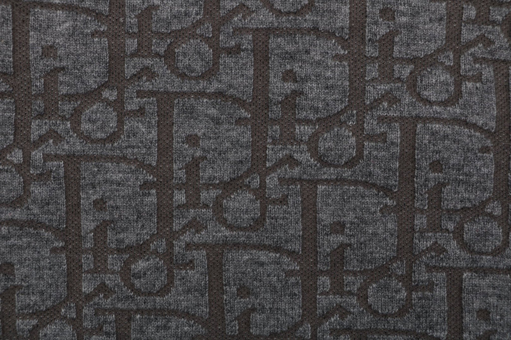 Dior All-Over Macro Oblique Jacquard Hooded Full-Zip Sweatshirt | Grey