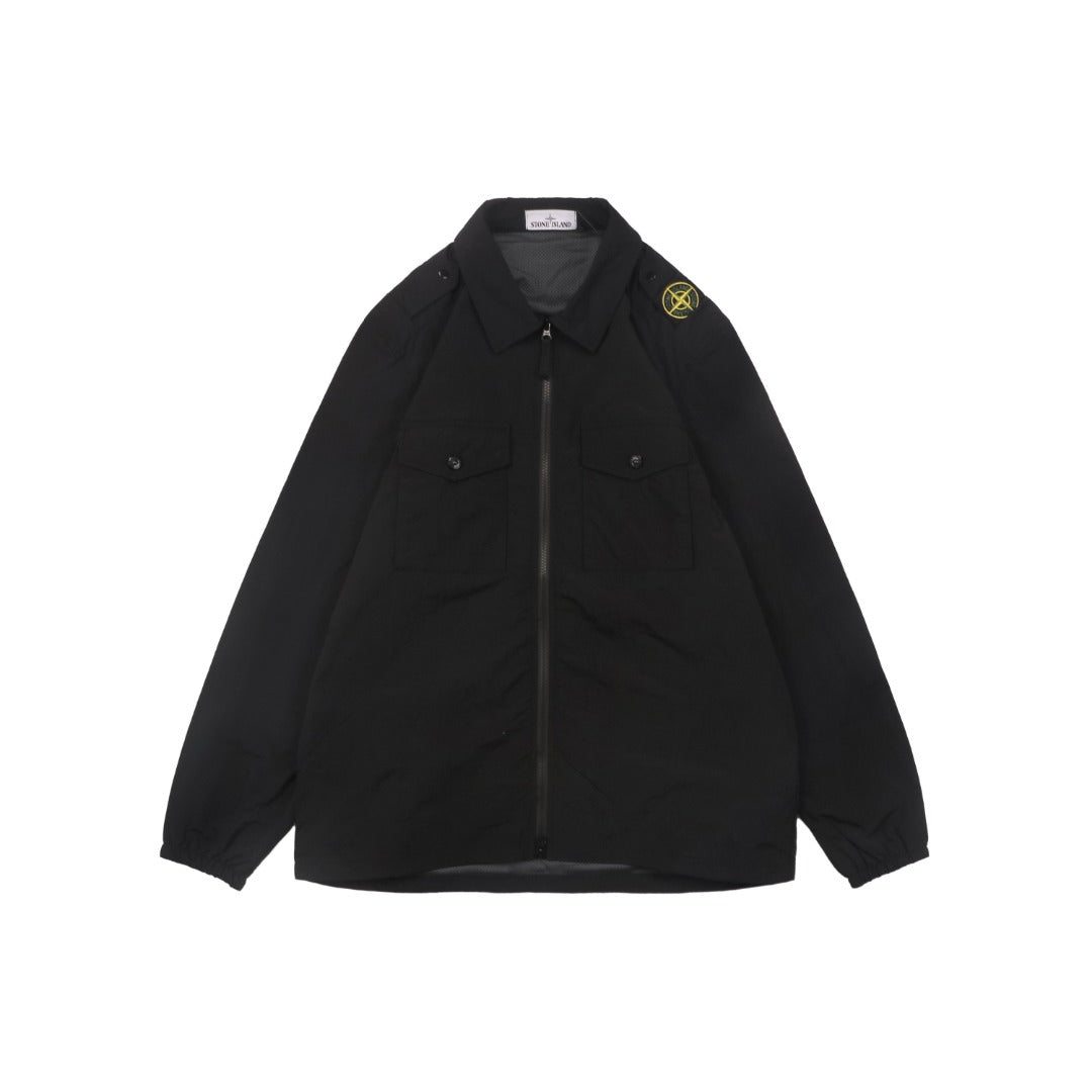 Stone Island FW24 Shoulder Badge Naslan Lined Jacket in Black