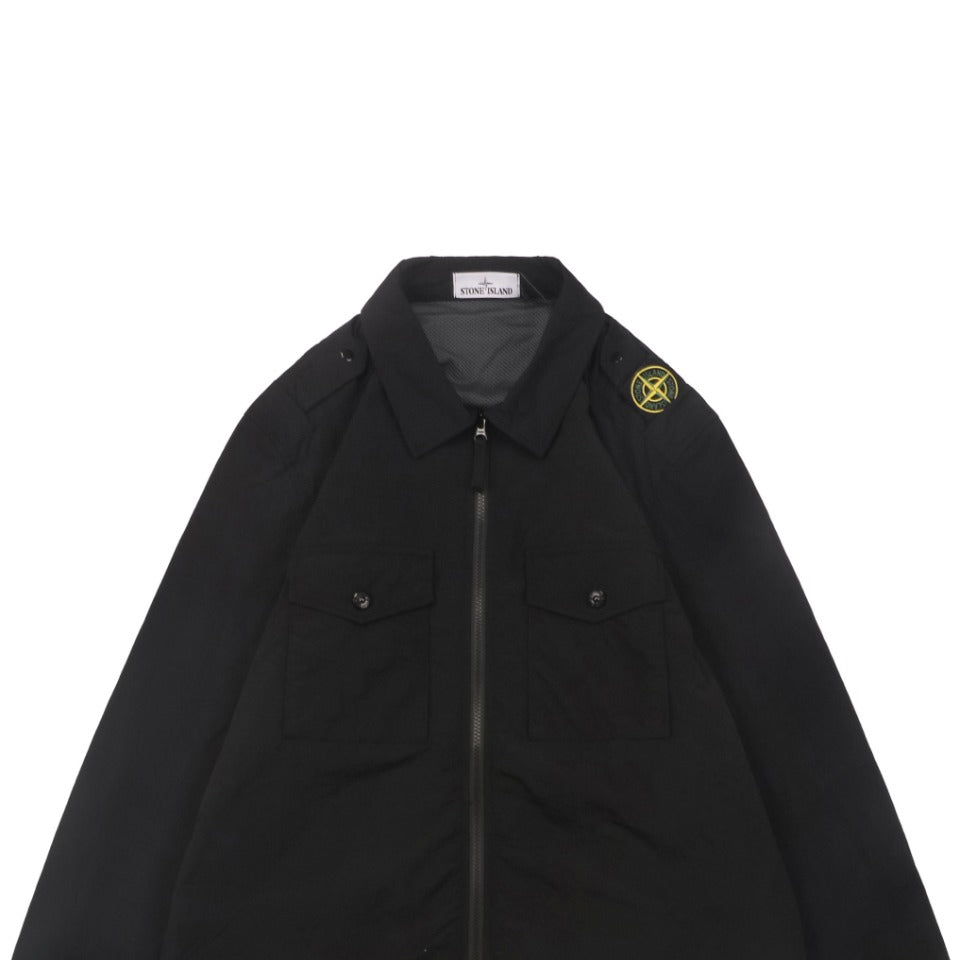 Stone Island FW24 Shoulder Badge Naslan Lined Jacket in Black