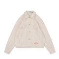 Dior FW25 Collaborative Pink Pinstripe Dio Letter Jacket