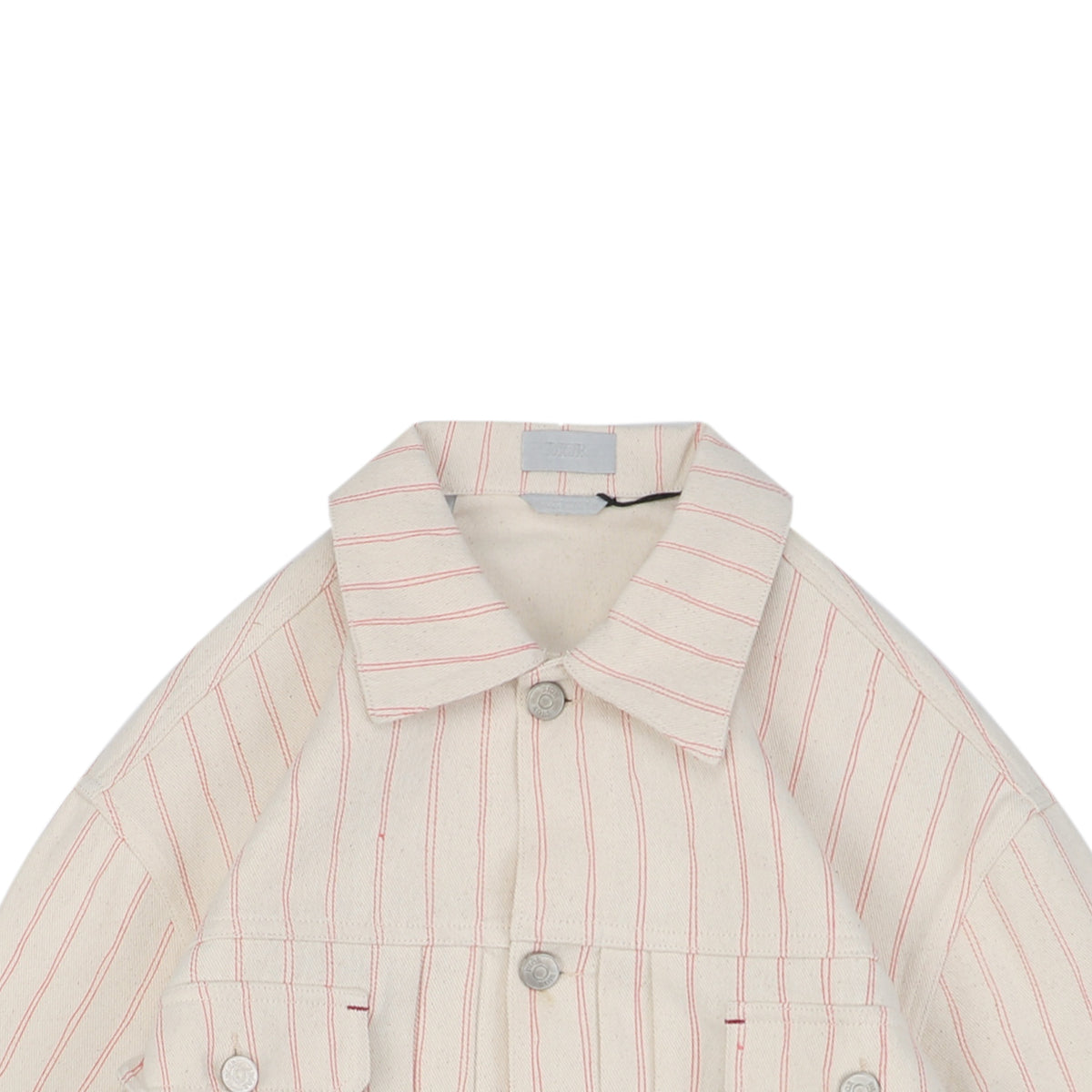 Dior FW25 Collaborative Pink Pinstripe Dio Letter Jacket
