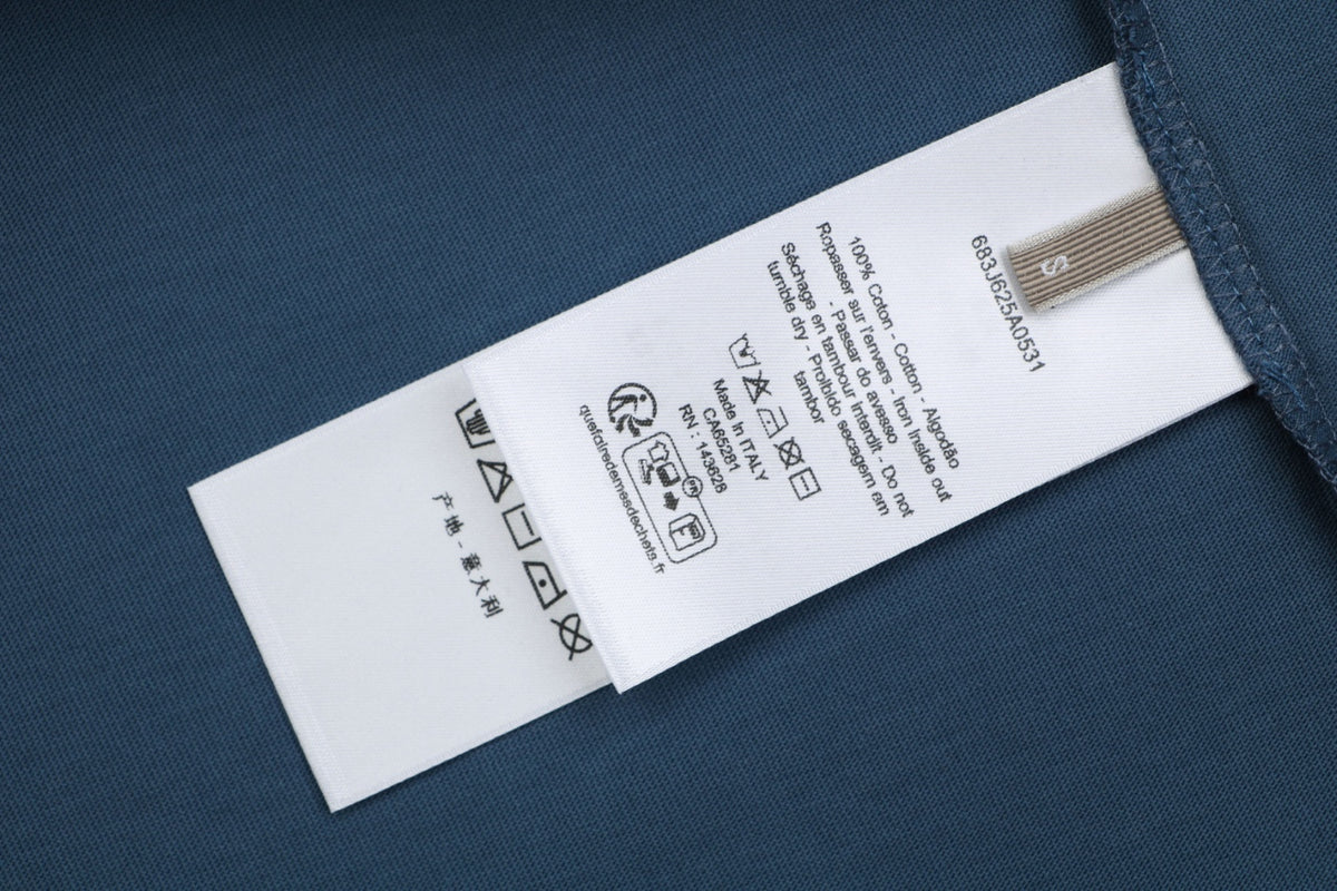 Dior Ulysses Text Print Short-Sleeve T-Shirt in Blue