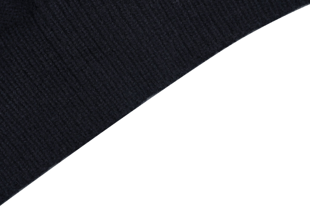 Burberry Equestrian Knight Lower-Hem Crewneck Sweater in Navy