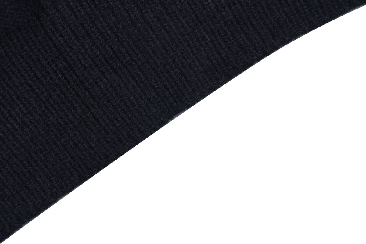 Burberry Equestrian Knight Lower-Hem Crewneck Sweater in Navy
