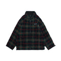 Miu Miu FW25 Green and Red Plaid Sherpa Jacket