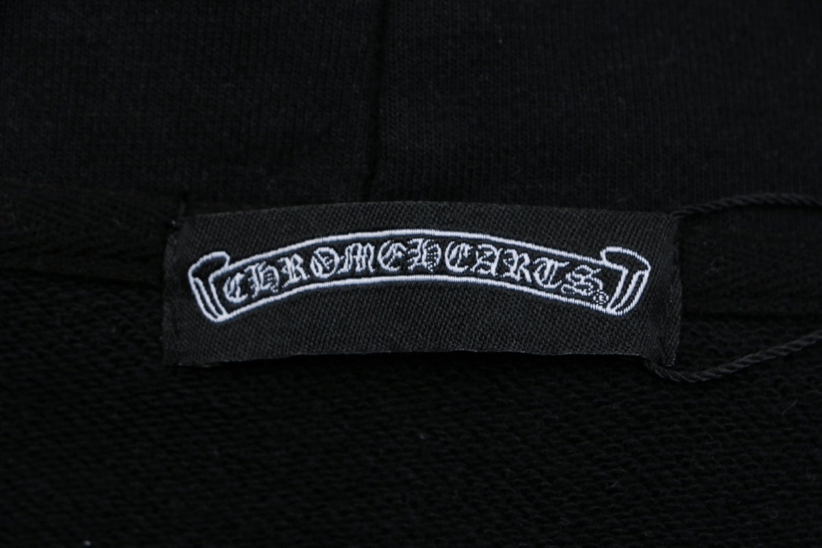 Chrome Hearts Tonal and Contrast Cross Patch Hoodie in Black