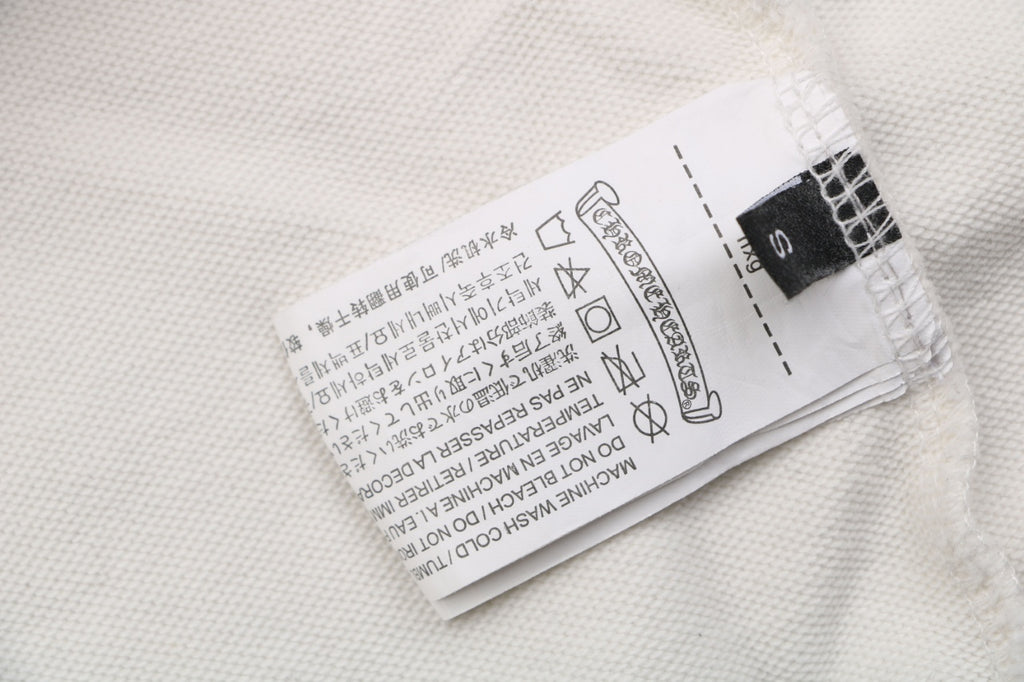 Chrome Hearts Tonal and Contrast Cross Patch Hoodie in White