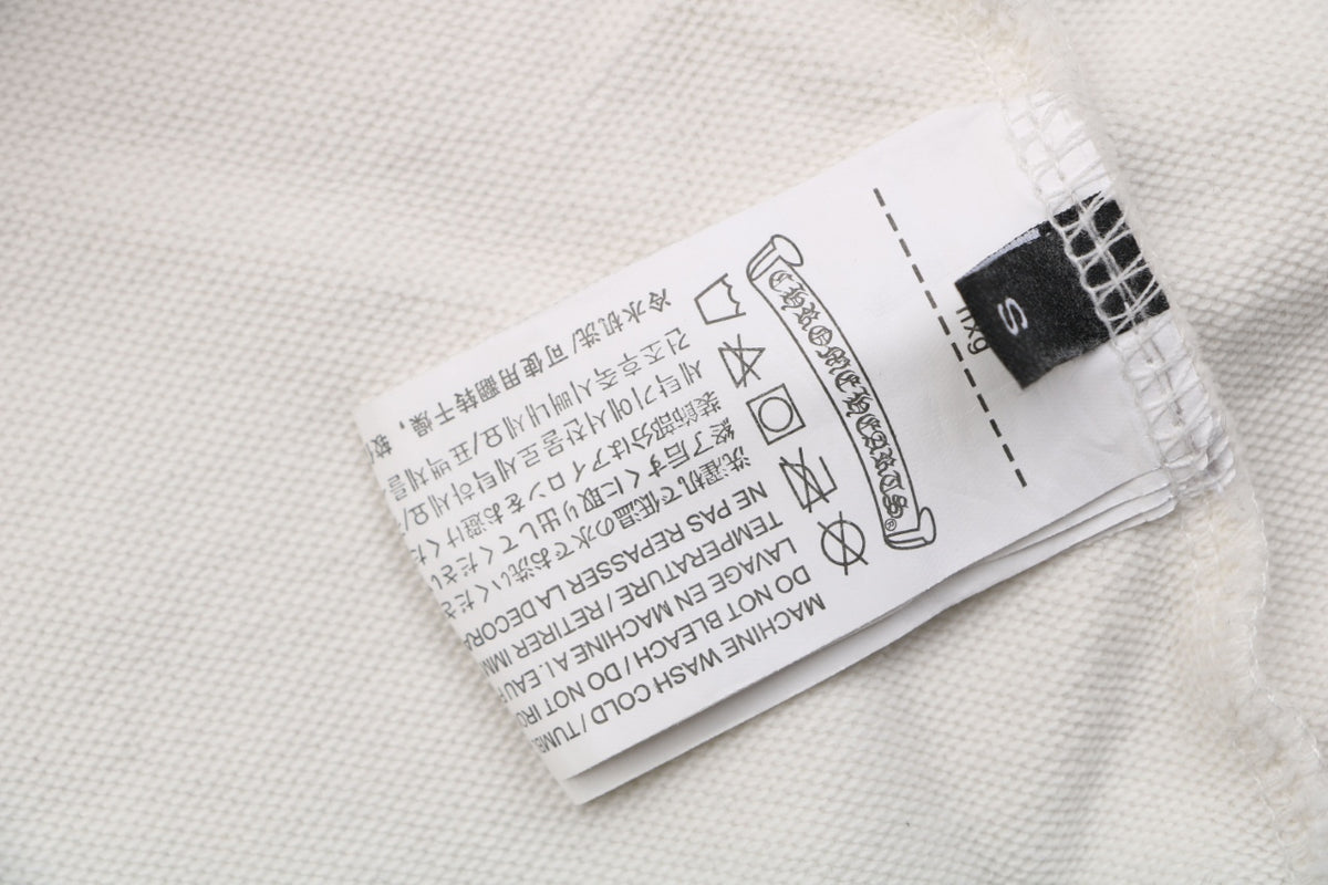 Chrome Hearts Tonal and Contrast Cross Patch Hoodie in White