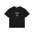 Burberry Check Flag Embroidered T-Shirt in Black