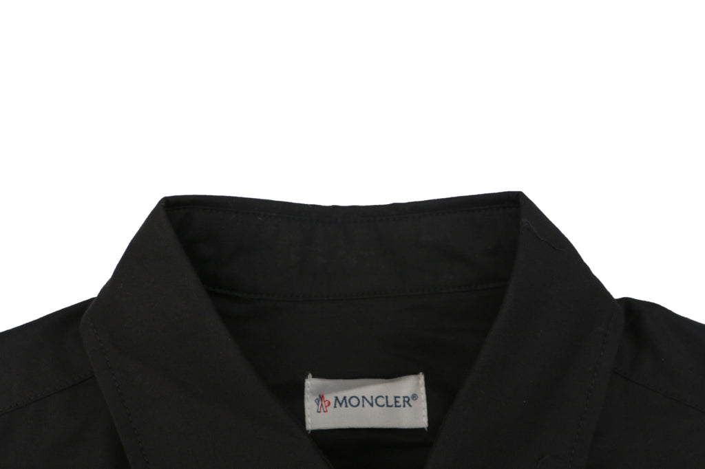 Moncler Dual-Pocket M-Patch Short-Sleeve Shirt in Black