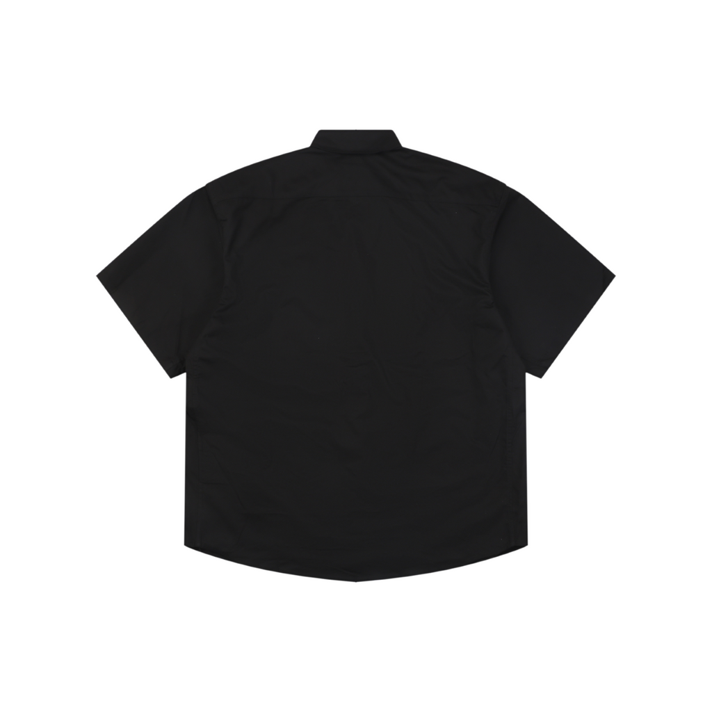 Moncler Dual-Pocket M-Patch Short-Sleeve Shirt in Black
