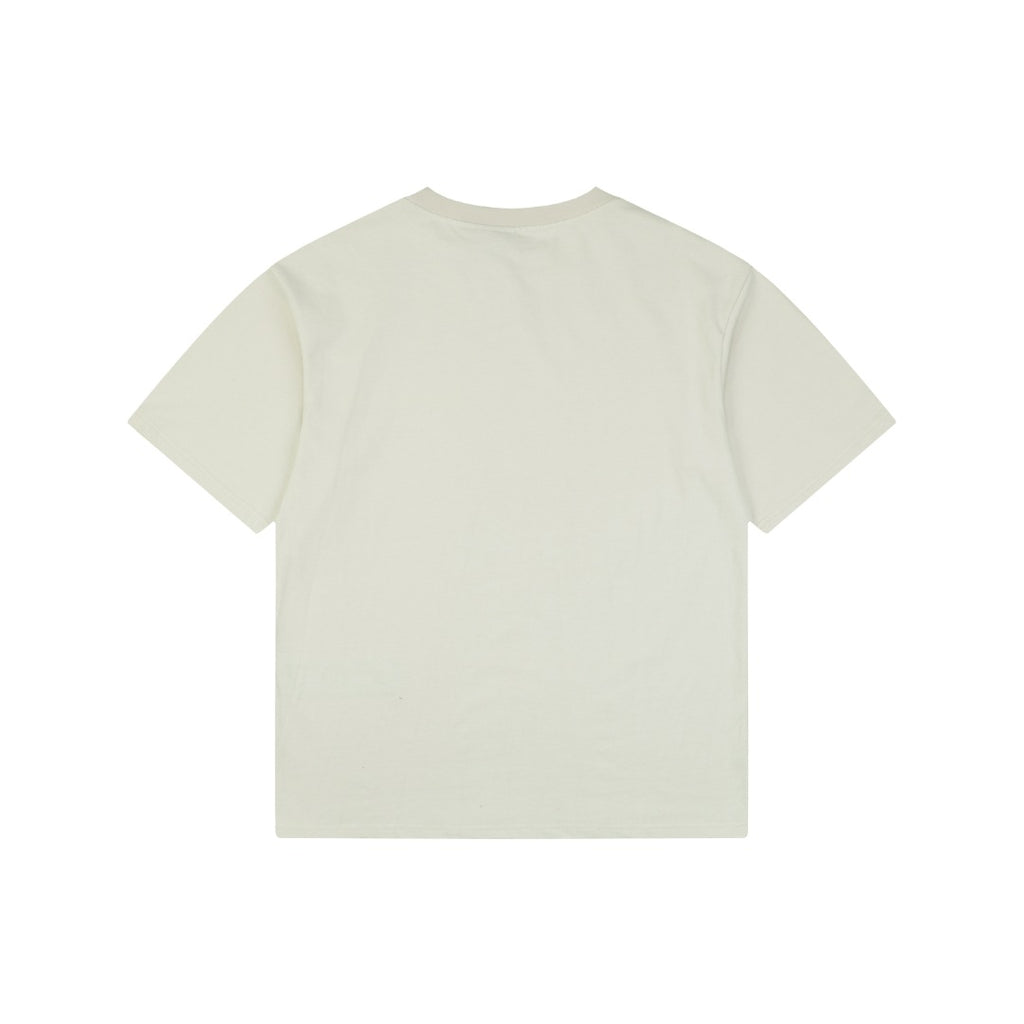 Balenciaga Blue Ring Logo T-Shirt in Off-White
