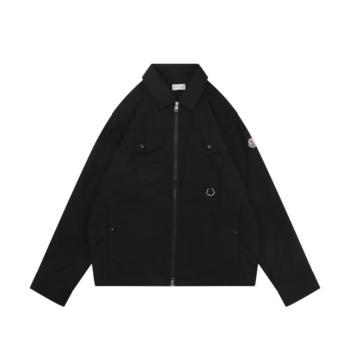 Moncler Sleeve MK Logo Multi-Pocket Jacket in Black
