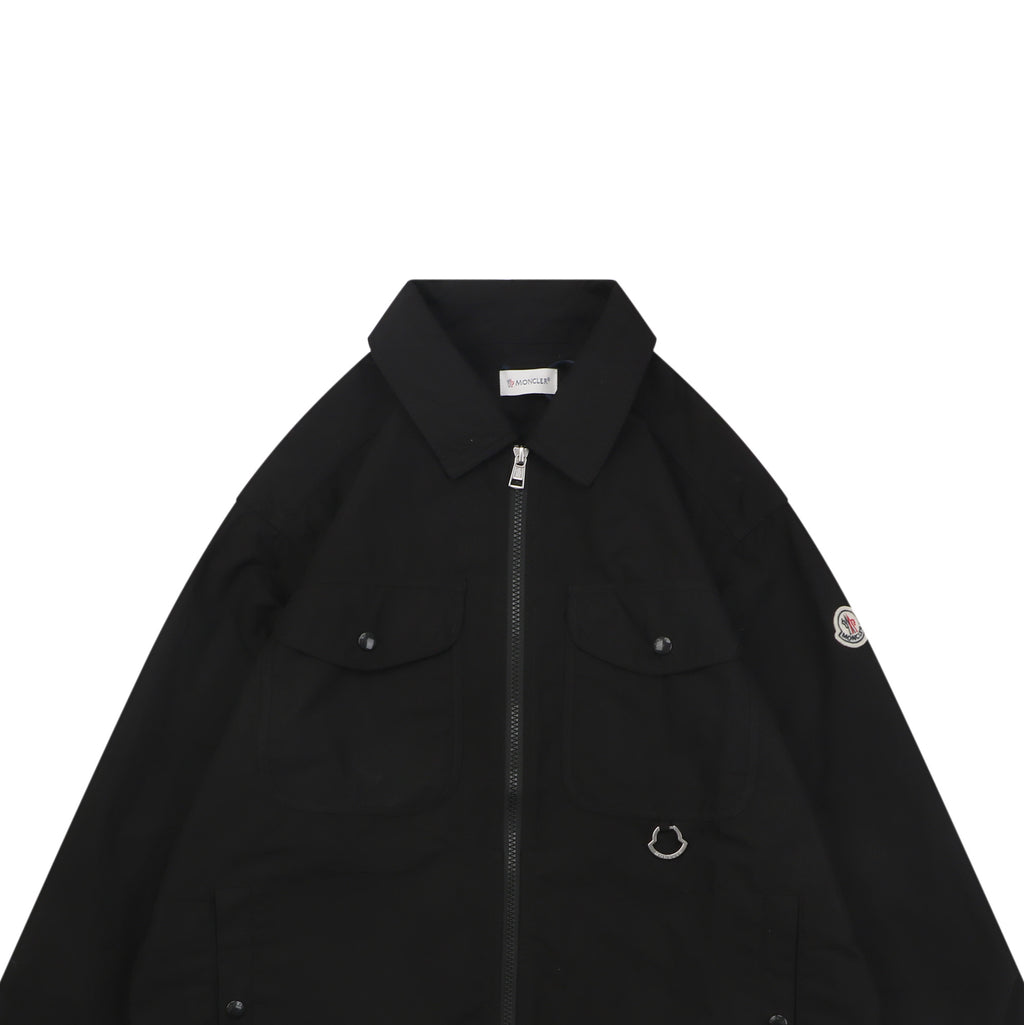 Moncler Sleeve MK Logo Multi-Pocket Jacket in Black