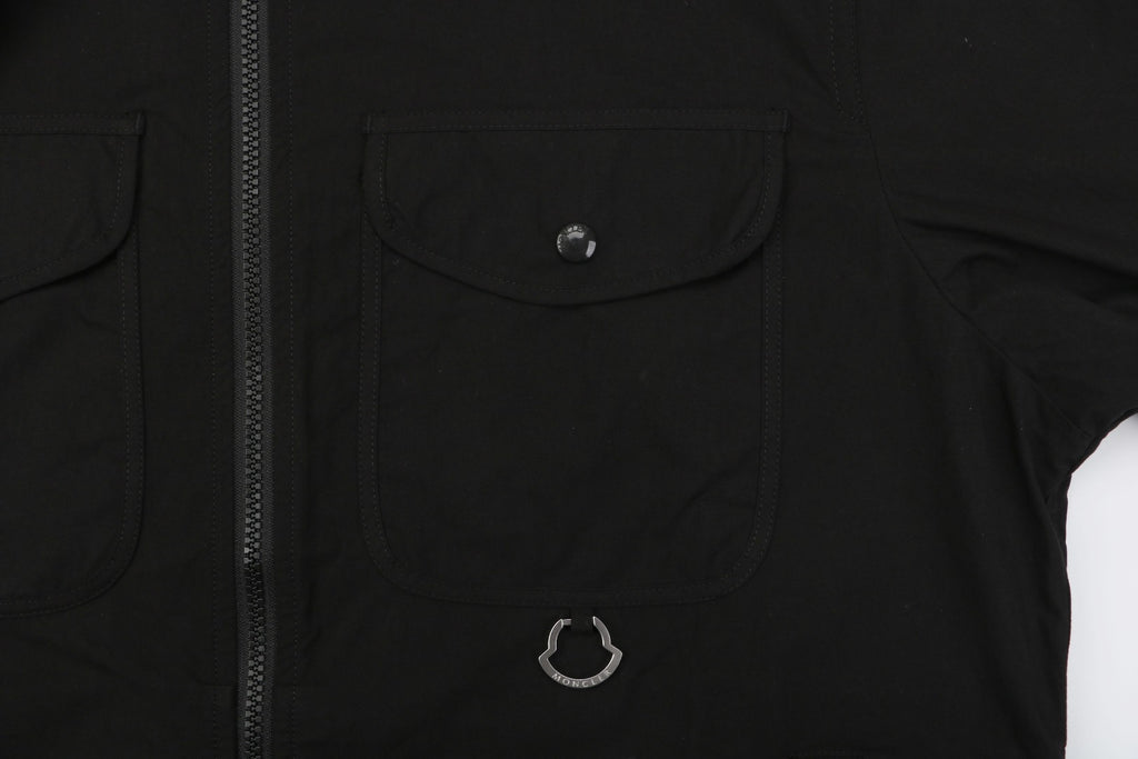 Moncler Sleeve MK Logo Multi-Pocket Jacket in Black