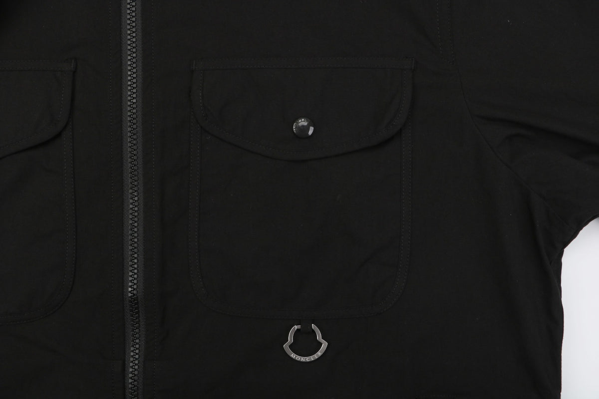 Moncler Sleeve MK Logo Multi-Pocket Jacket in Black