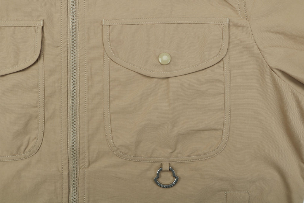 Moncler Sleeve MK Logo Multi-Pocket Jacket in Khaki