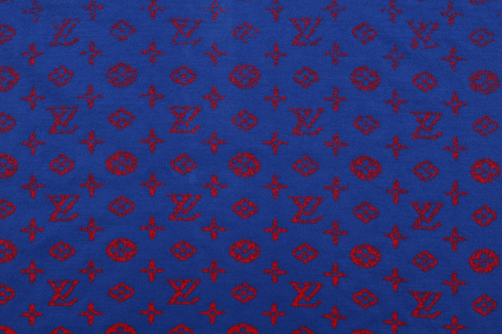 Louis Vuitton Blue Red Gradient Monogram Crewneck Sweater