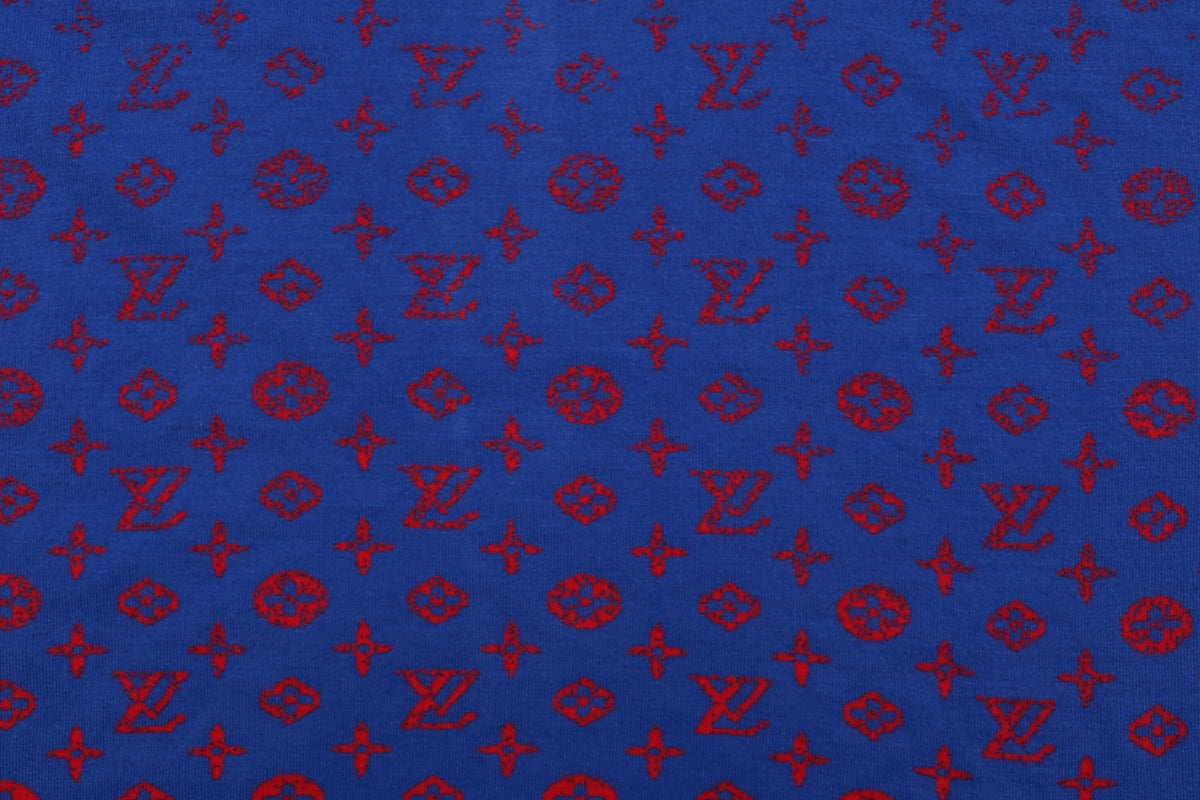 Louis Vuitton Blue Red Gradient Monogram Crewneck Sweater