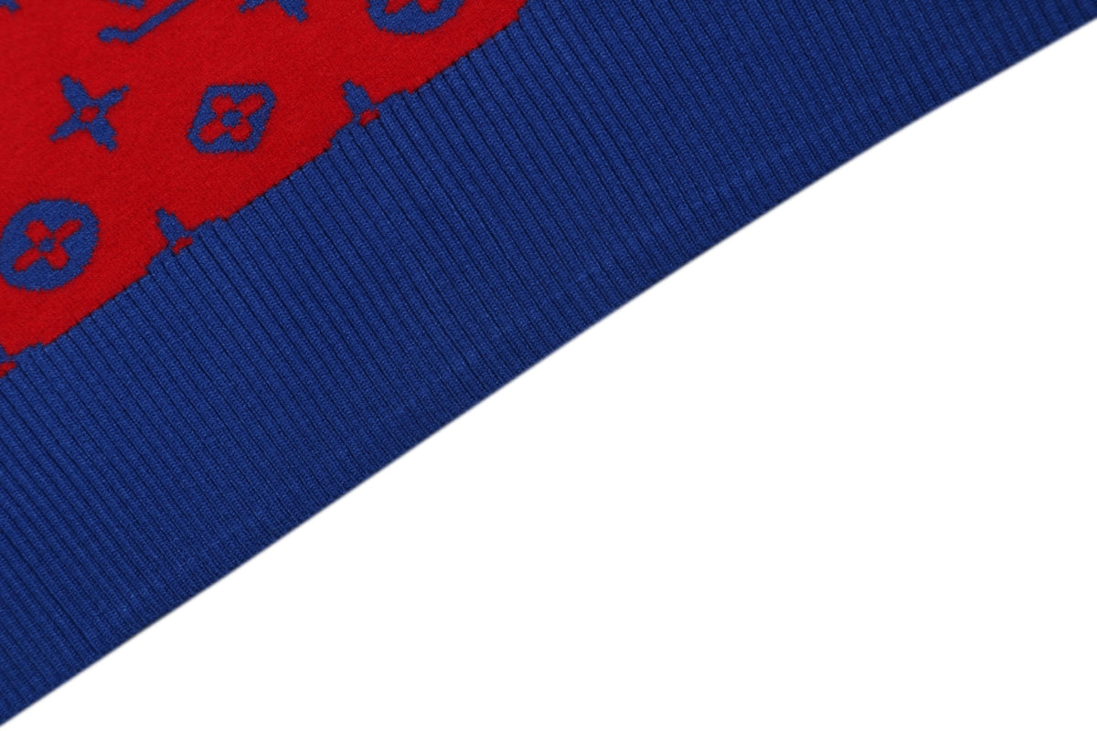 Louis Vuitton Blue Red Gradient Monogram Crewneck Sweater