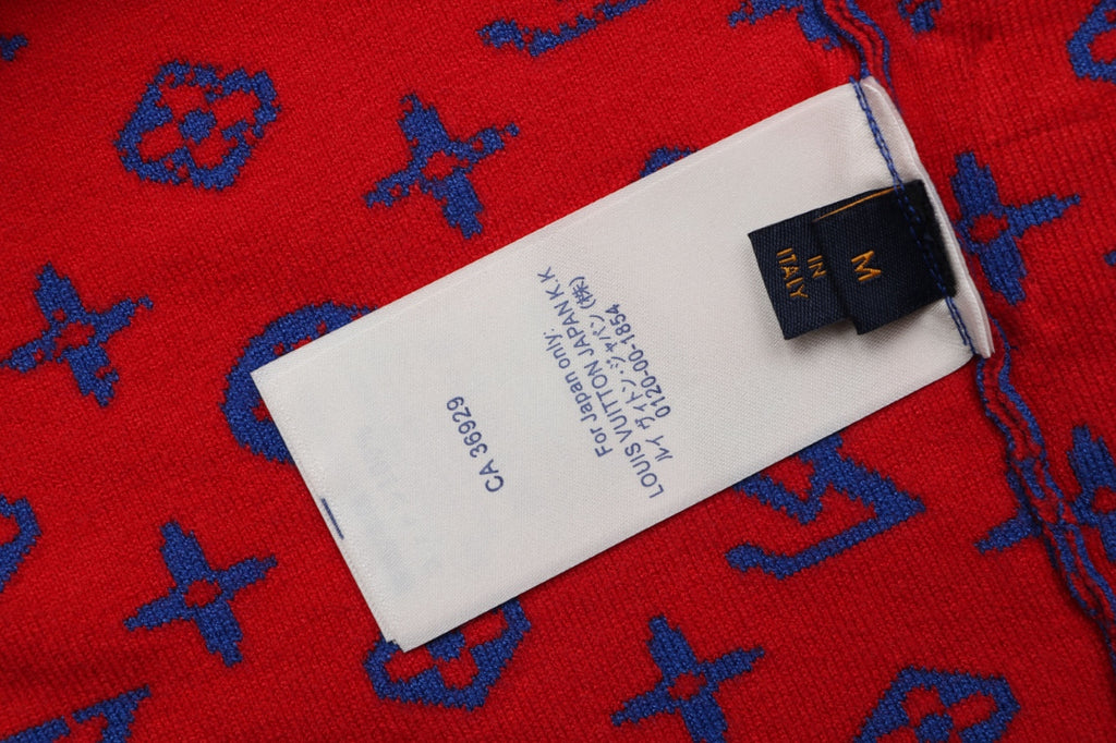 Louis Vuitton Blue Red Gradient Monogram Crewneck Sweater