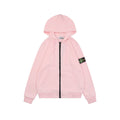 Stone Island Arm Badge Zip Hooded Jacket in Pink