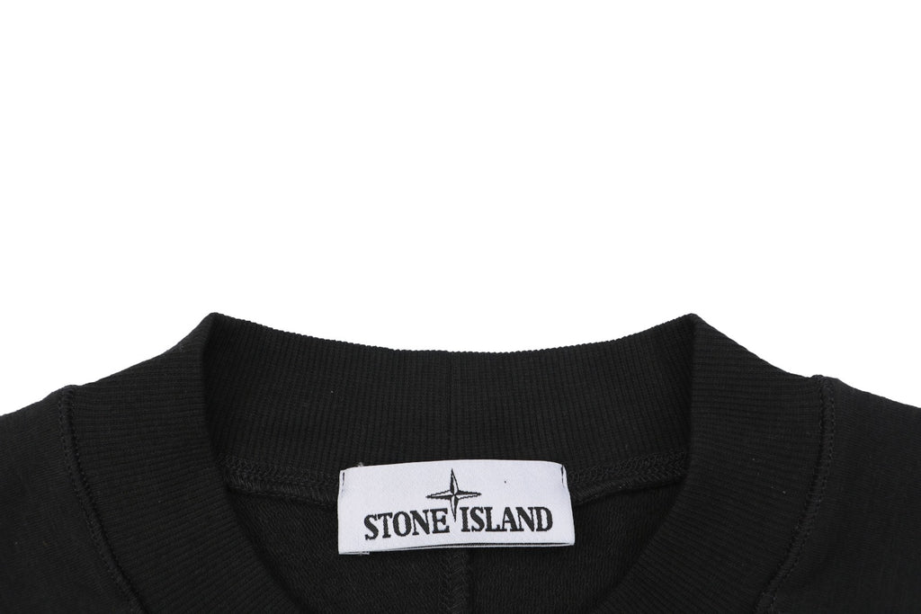 Stone Island Small Star Embroidered Crewneck Sweatshirt in Black