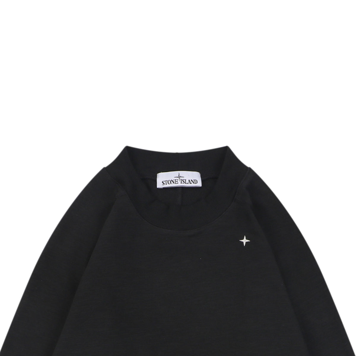 Stone Island Small Star Embroidered Crewneck Sweatshirt in Black