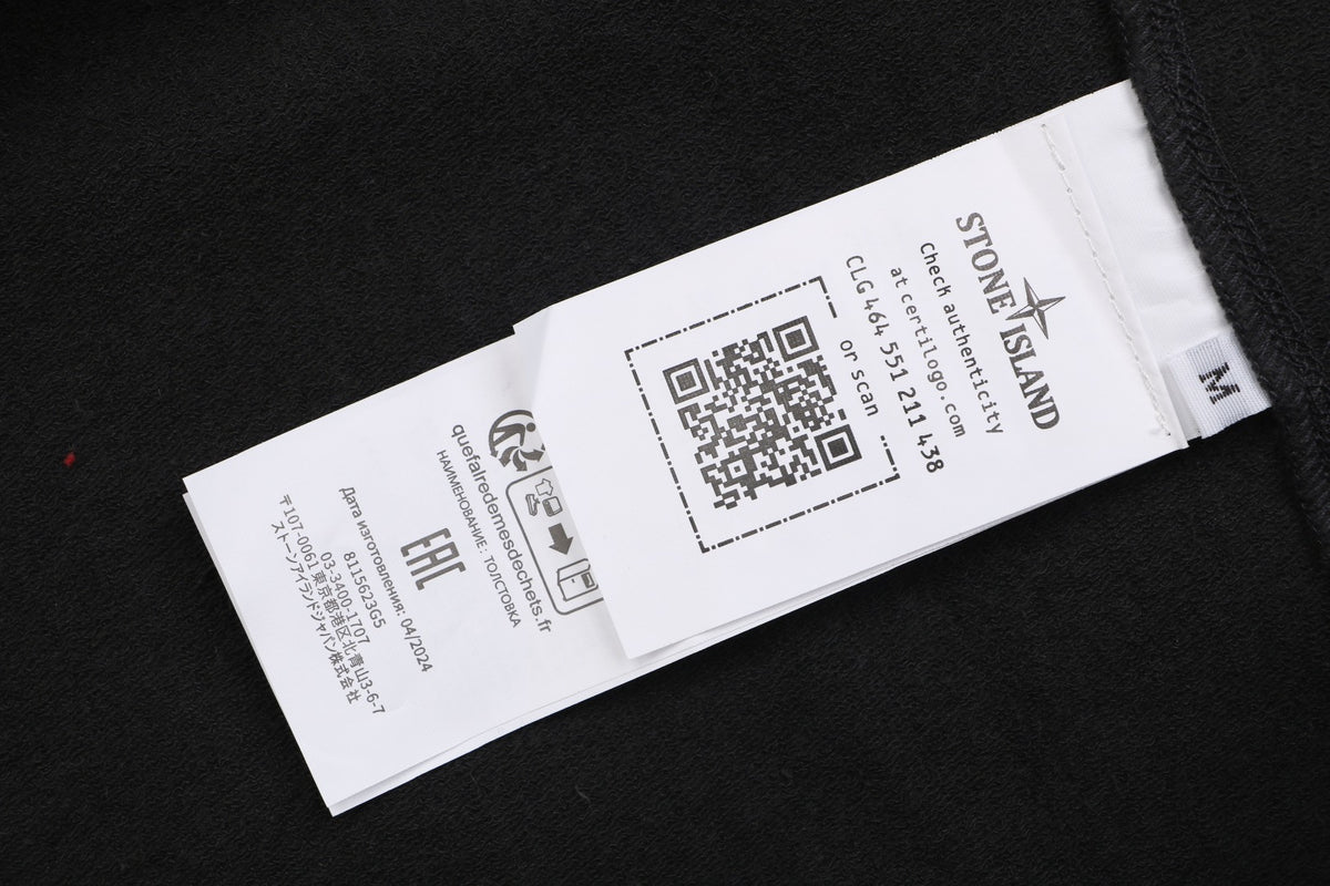 Stone Island Small Star Embroidered Crewneck Sweatshirt in Black