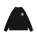 Chrome Hearts Waffle-Knit Vine Sword Print Long-Sleeve T-Shirt in Black