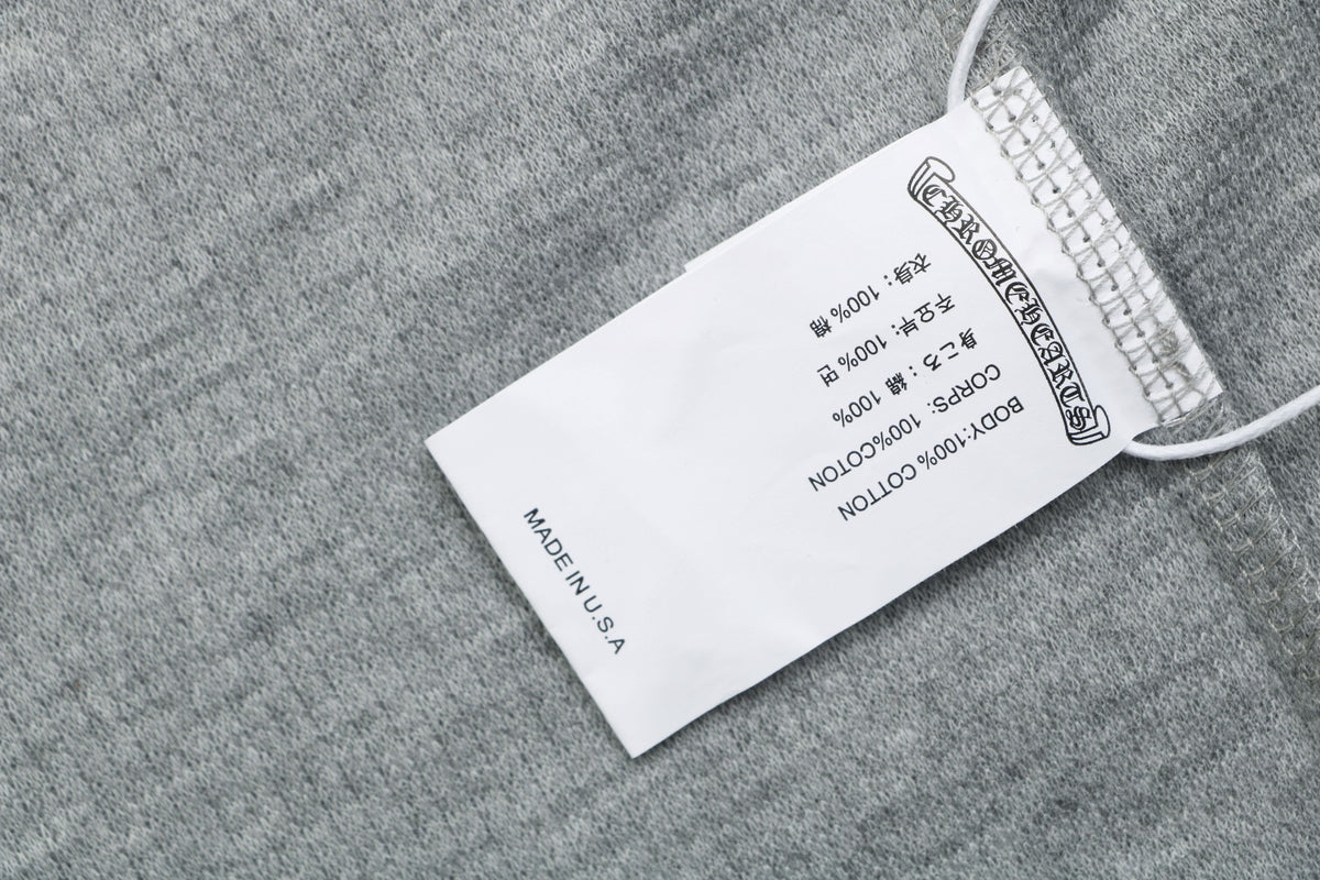 Chrome Hearts Waffle-Knit Vine Sword Print Long-Sleeve T-Shirt in Gray