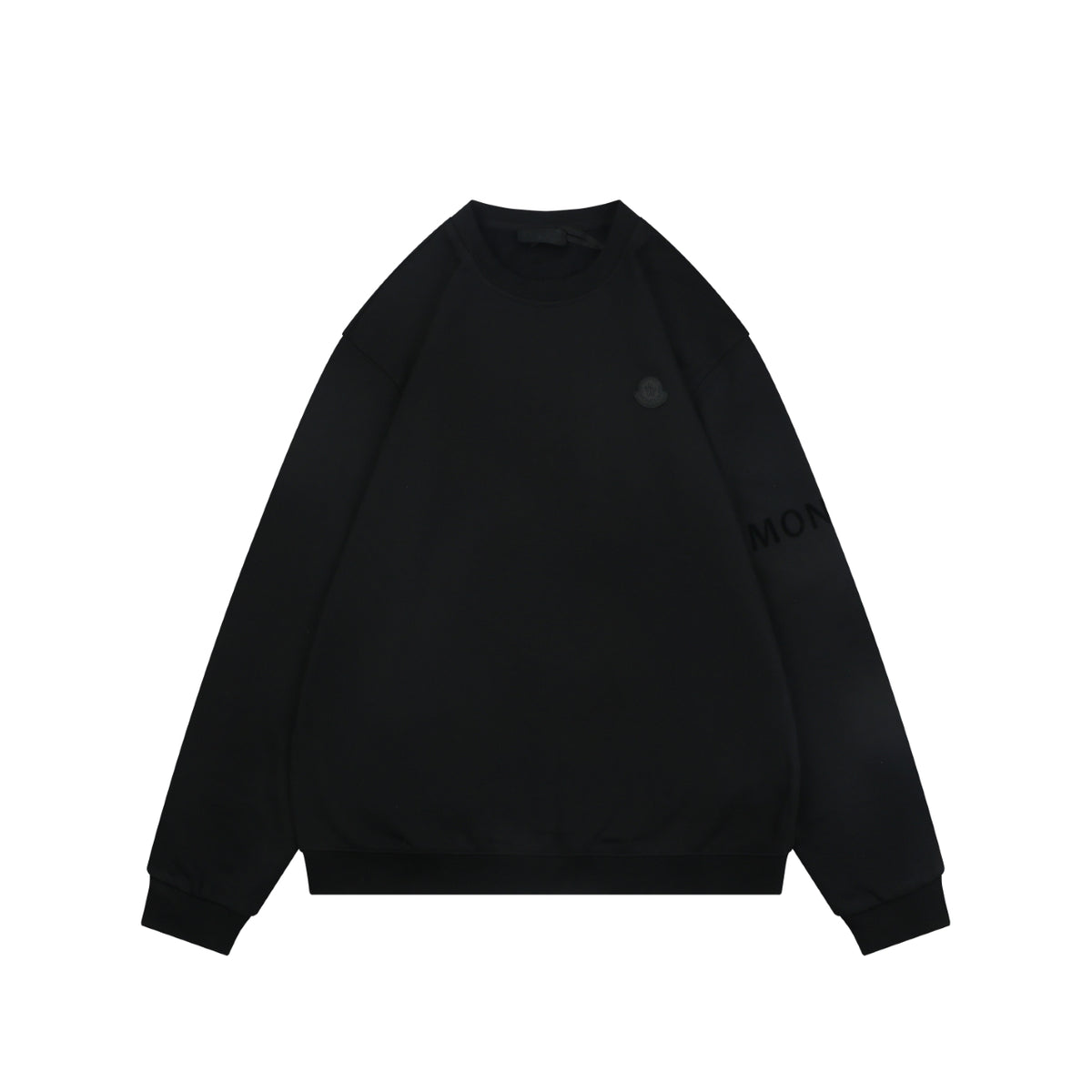 Moncler Tonal MK Logo Crewneck Sweatshirt in Black