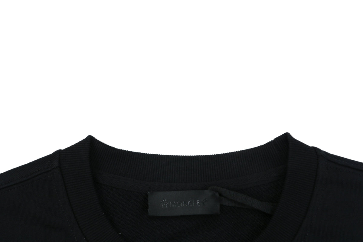 Moncler Tonal MK Logo Crewneck Sweatshirt in Black