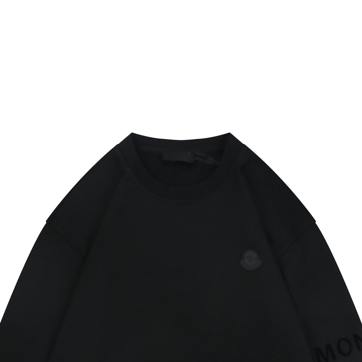 Moncler Tonal MK Logo Crewneck Sweatshirt in Black