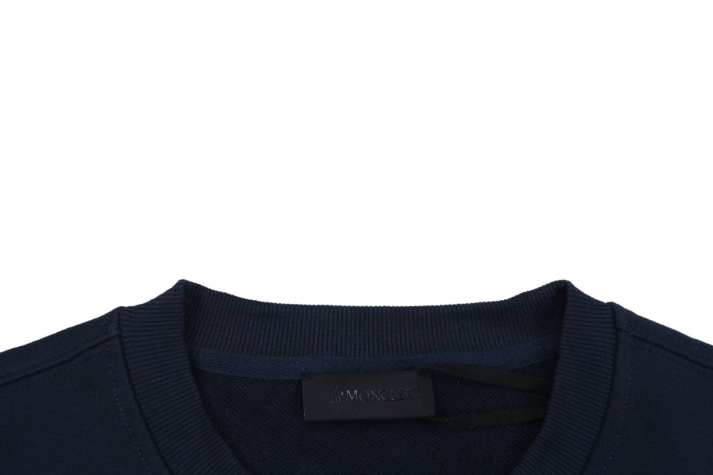 Moncler Tonal MK Logo Crewneck Sweatshirt in Navy